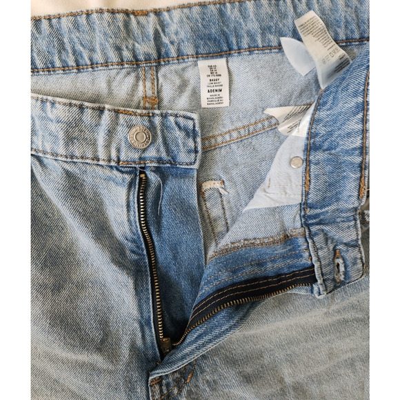 H&M &Denim Jeans Women's Plus Size 14 Light Wash Baggy Low Waist y2k - Picture 10 of 11